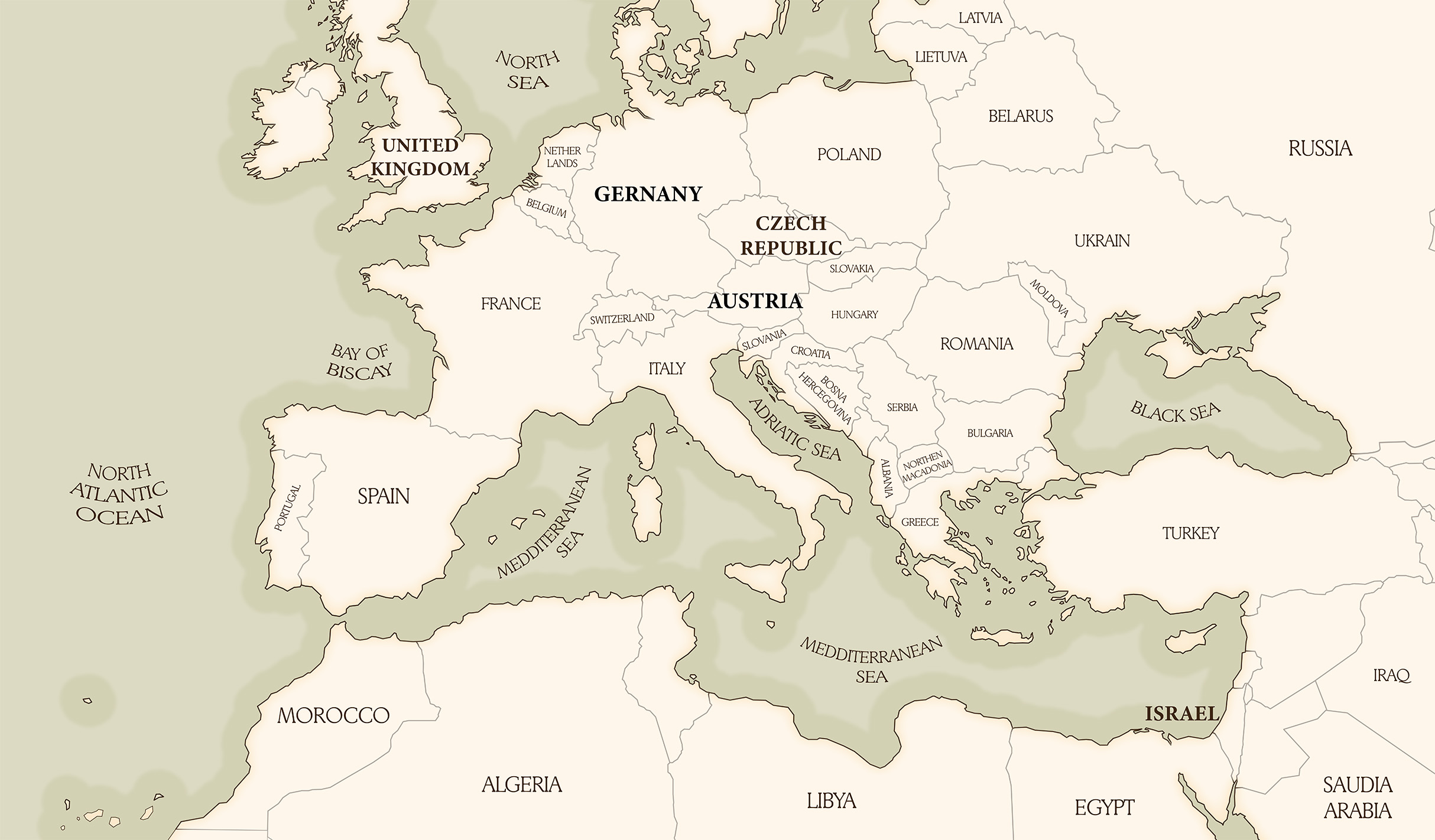 Pangean Collective illustrated world map
